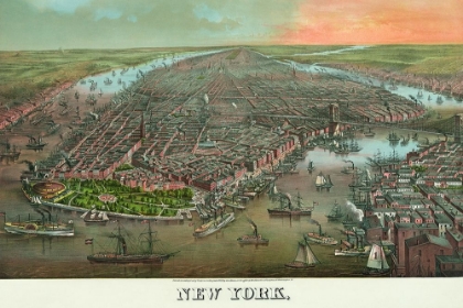 Picture of BIRDS-EYE VIEW OF MANHATTAN, NEW YORK