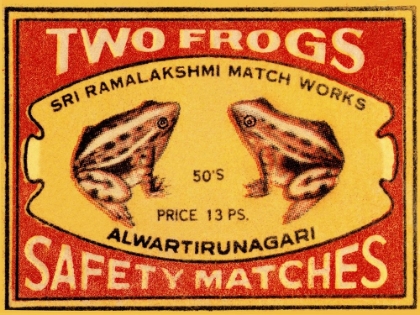 Picture of TWO FROGS SAFETY MATCHES