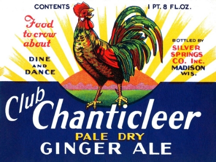 Picture of CLUB CHANTICLEER PALE DRY GINGER ALE