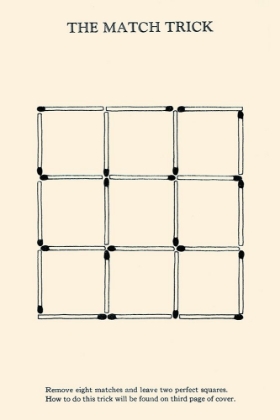 Picture of THE MATCH TRICK - TWO PERFECT SQUARES
