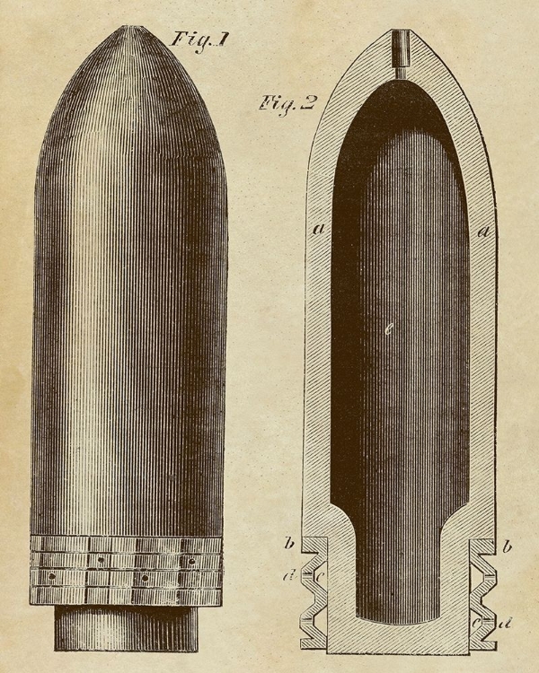 Picture of EXPLODING ARTILLERY SHELL FOR BREECH-LOADERS