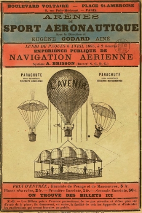 Picture of BROADSIDE ANNOUNCEMENT OF A BALLOON ASCENSION
