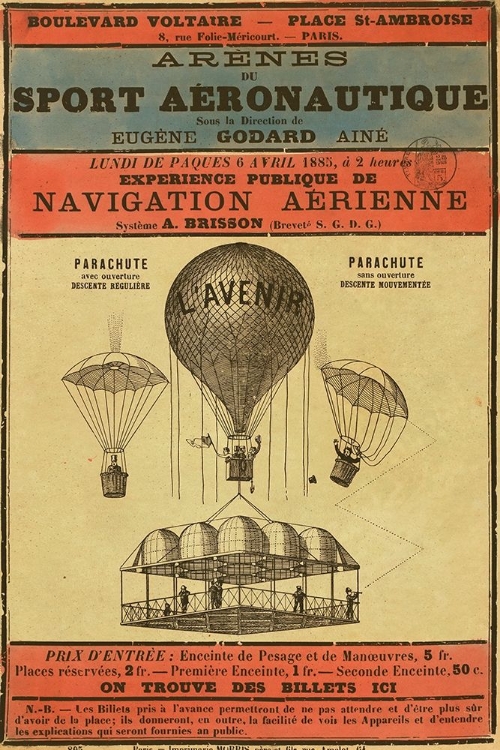 Picture of BROADSIDE ANNOUNCEMENT OF A BALLOON ASCENSION