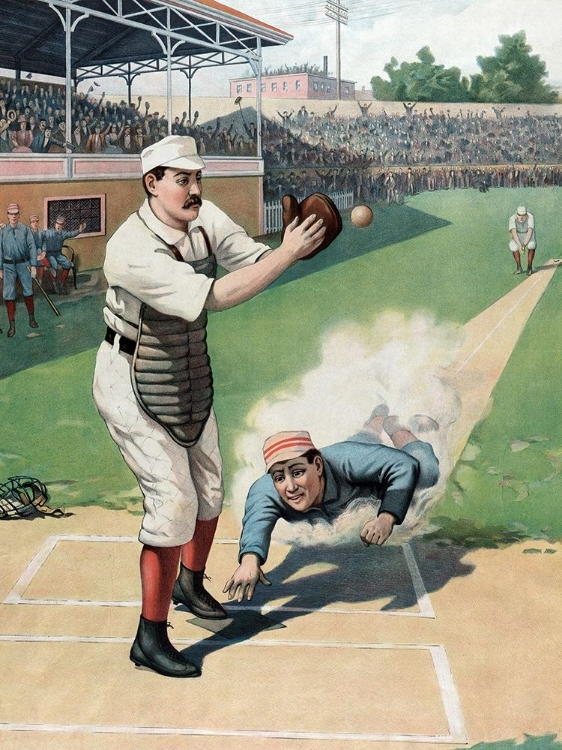 Picture of BASEBALL PLAY AT THE PLATE