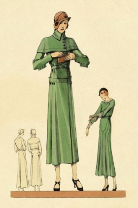 Picture of EMERALD DRESS AND OVERCOAT