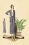 Picture of BLUE CHECKERED SUIT WITH STOLE AND GLOVES