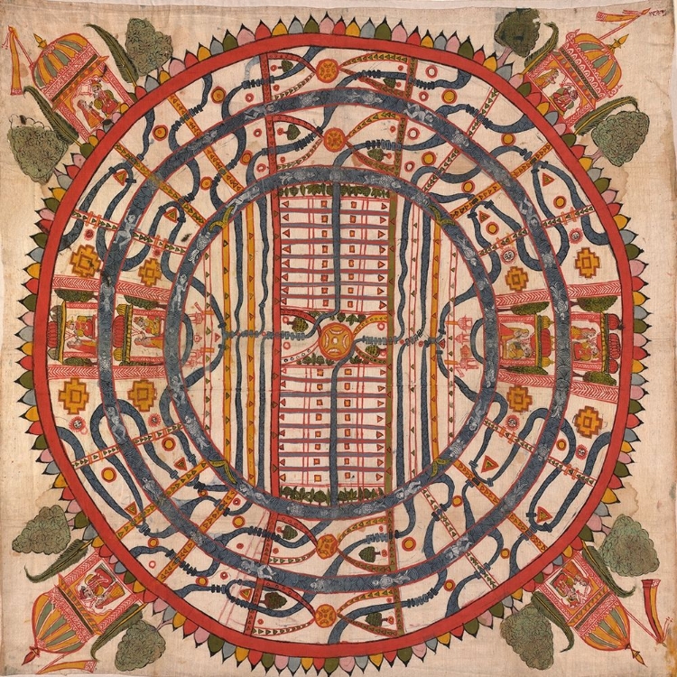 Picture of MANUYALOKA, MAP OF THE WORLD OF MAN, ACCORDING TO JAIN COSMOLOGICAL TRADITIONS