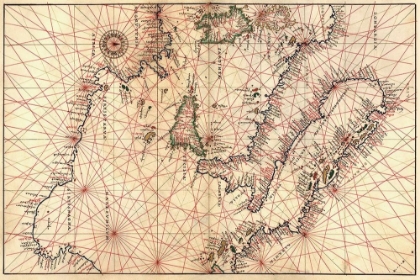 Picture of PORTOLAN MAP OF ITALY, SICILY, NORTH AFRICA AND THE MEDITERRANEAN