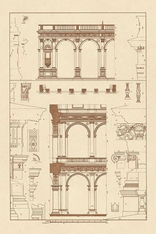 Picture of PORCH OF THE CATHEDRAL OF SPOLETO AND ARCADE FROM PALAZZO FARNESE