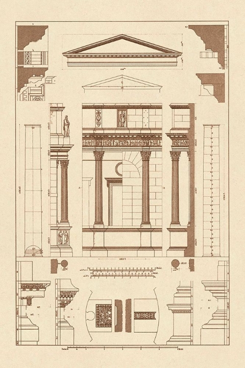 Picture of PEDIMENT OF TEMPLE AT ASSISI