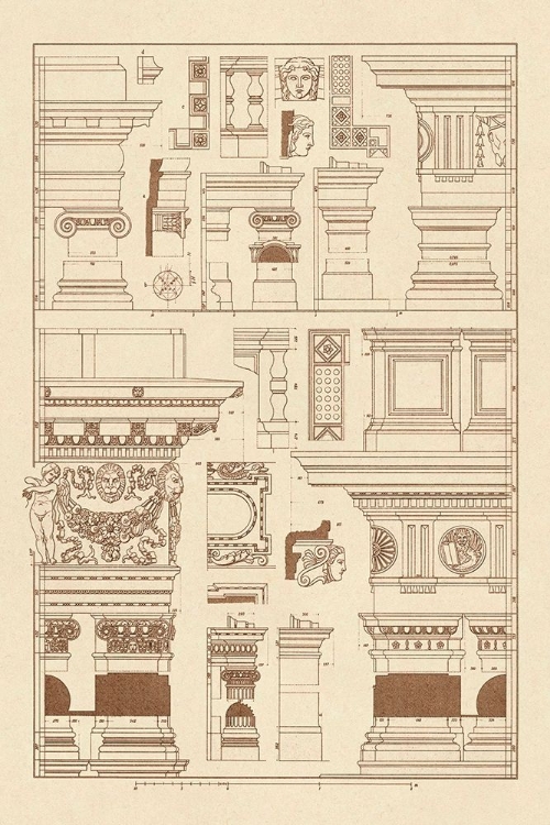 Picture of DETAILS OF BASILICA AT VICENZA AND LIBRARY AT VENICE