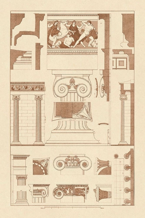 Picture of IONIC ORDERS AND CAPITALS, POLYCHROME