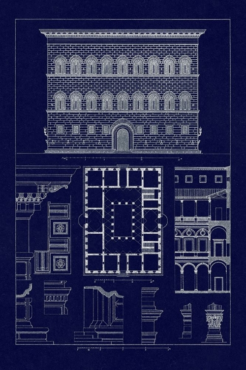 Picture of PALAZZO STROZZI AT FLORENCE (BLUEPRINT)