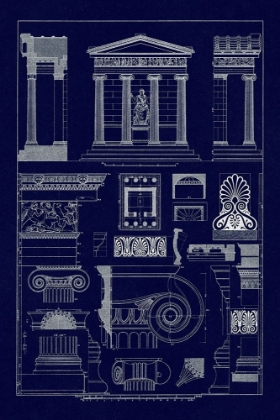 Picture of TEMPLE OF NIKE APTEROS AT ATHENS (BLUEPRINT)