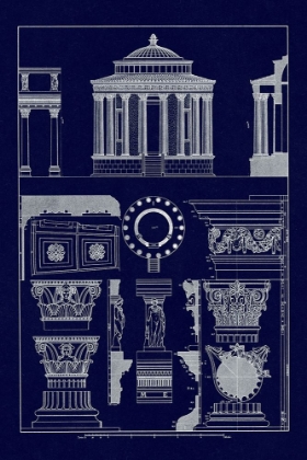 Picture of TEMPLE OF VESTA AT TIVOLI, INCANTANA AT SALONICHI (BLUEPRINT)