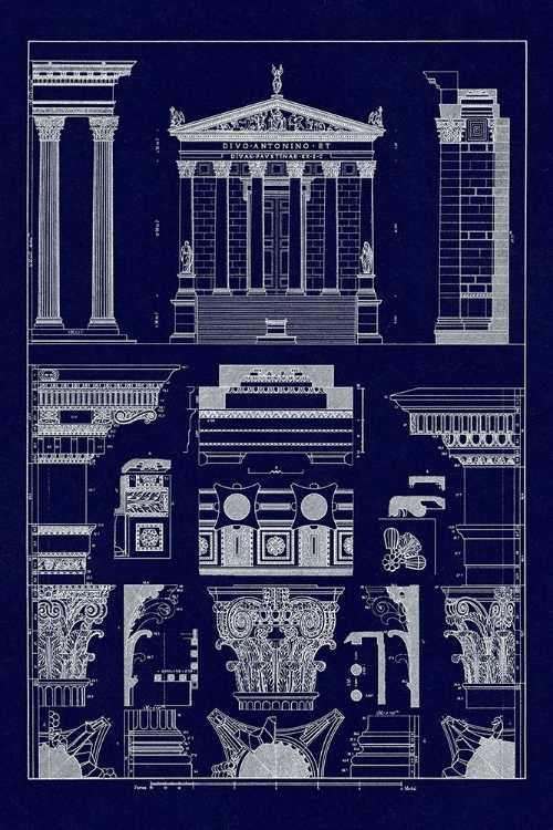 Picture of TEMPLES OF ANTONIUS, CASTOR AND MARS (BLUEPRINT)