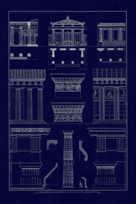 Picture of DORIC ORDER, TEMPLE OF ZEUS AND CASED COLUMN (BLUEPRINT)