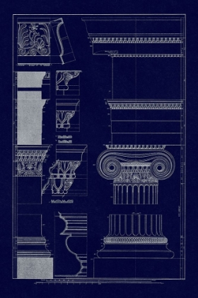 Picture of DETAILS FROM THE NORTH PORTICO OF THE ERECHTHEUM (BLUEPRINT)