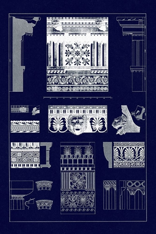 Picture of ENTABLATURES, TERRACOTTAS AND CYMAS (BLUEPRINT)