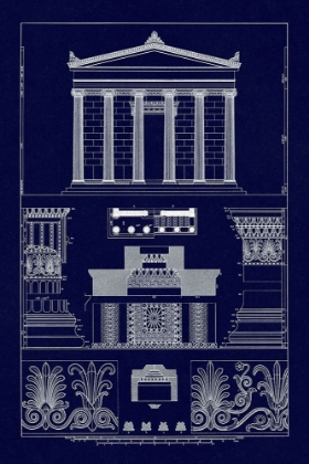 Picture of PORTICO, COFFER AND PALMETTE-ORNAMENT (BLUEPRINT)