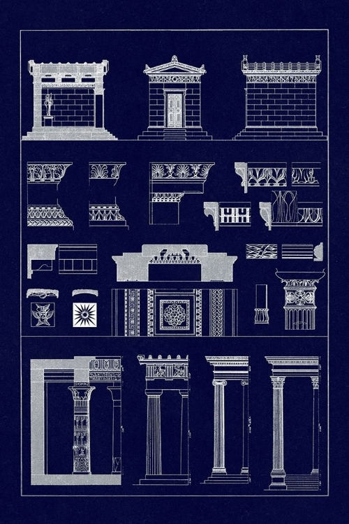 Picture of HELLENIC CHAPEL AND DECORATIVE FORMS (BLUEPRINT)