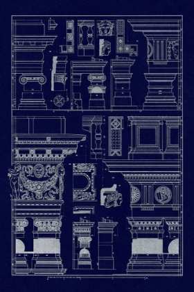 Picture of DETAILS OF BASILICA AT VICENZA AND LIBRARY AT VENICE (BLUEPRINT)