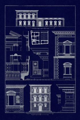 Picture of PALAZZOS PANDOLFINI AND BARTOLINI AT FLORENCE (BLUEPRINT)