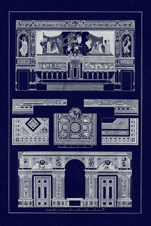 Picture of DECORATION OF LARGE HALLS, POLYCHROME (BLUEPRINT)