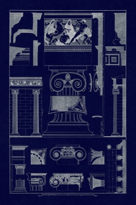 Picture of IONIC ORDERS AND CAPITALS, POLYCHROME (BLUEPRINT)