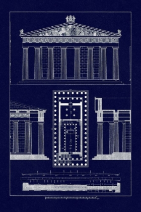Picture of THE PARTHENON AT ATHENS, POLYCHROME (BLUEPRINT)