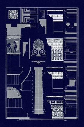 Picture of DETAILS OF PARTHENON, POLYCHROME (BLUEPRINT)