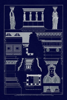 Picture of PORCH OF CARYATIDS, POLYCHROME (BLUEPRINT)