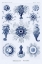 Picture of HAECKEL NATURE ILLUSTRATIONS: SIPHONEAE HYDROZOA - DARK BLUE TINT