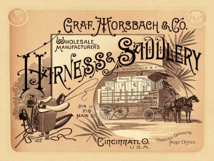 Picture of SADDLES AND TACK:  GRAF, MORSBACH AND CO. HARNESS AND SADDLERY CATALOG COVER