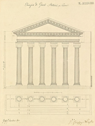 Picture of PLATE 38 FOR ELEMENTS OF CIVIL ARCHITECTURE, CA. 1818-1850