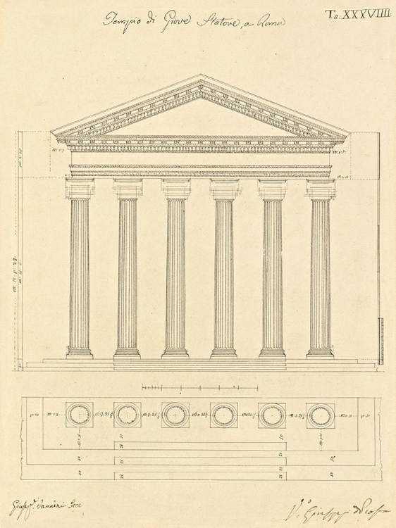 Picture of PLATE 38 FOR ELEMENTS OF CIVIL ARCHITECTURE, CA. 1818-1850