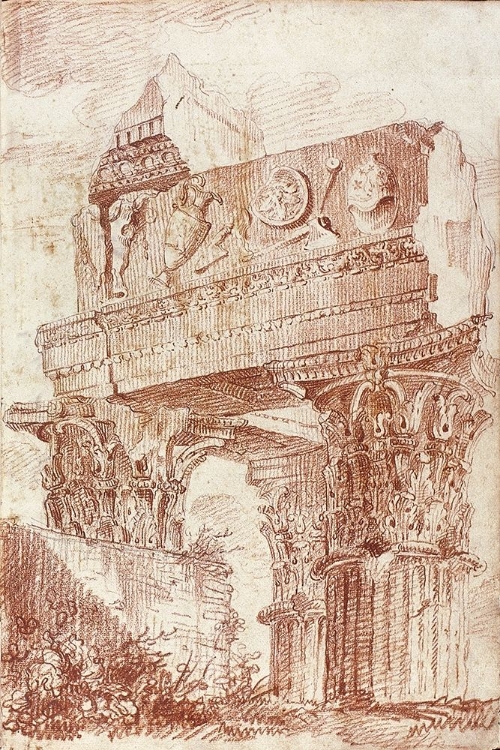 Picture of SKETCH OF ROMAN ARCHITECTURAL FRAGMENT, 1786