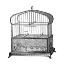 Picture of ETCHINGS: BIRDCAGE - ONION-PEAK TOP, FILIGREE PATTERN BASE