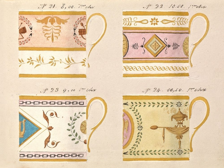 Picture of QUATRE TASSES DU 1ER CHOIX, CA. 1800-1820