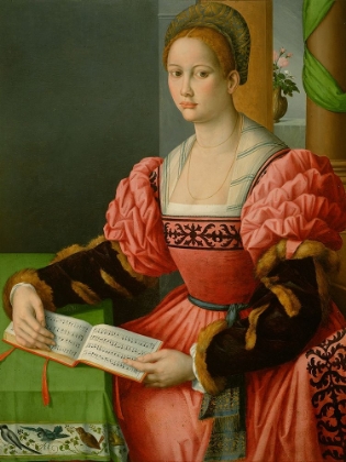 Picture of PORTRAIT OF A WOMAN WITH A BOOK OF MUSIC