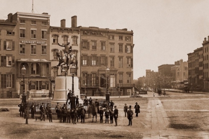 Picture of  14TH STREET WITH UNION SQUARE AND WASHINGTON MONUMENT, ABOUT 1855