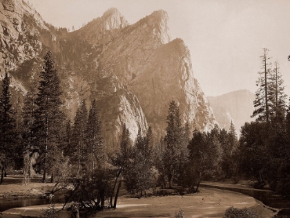 Picture of FURTHER UP THE VALLEY, THE THREE BROTHERS, THE HIGHEST, 3,830 FT., YOSEMITE, CALIFORNIA, 1866