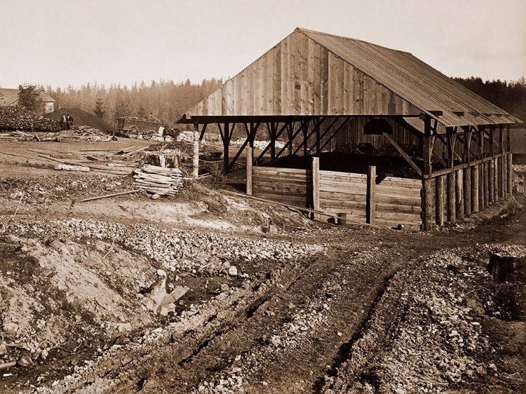 Picture of OSWEGO IRON WORKS, WILLAMETTE RIVER, OREGON, 1867