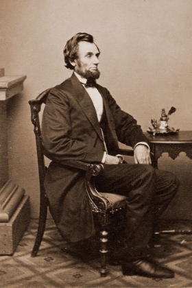 Picture of  PRESIDENT ABRAHAM LINCOLN, WASHINGTON D.C., 1865