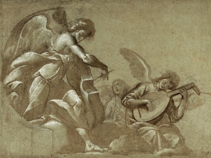 Picture of ANGEL MUSICIANS (RECTO); HEAD STUDIES (VERSO)