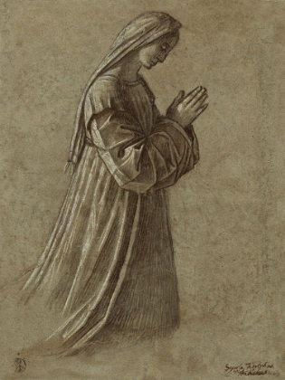 Picture of STUDY OF THE VIRGIN (RECTO); STUDY OF THE VIRGIN AND OF HANDS (VERSO)