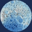 Picture of UNMARKED DECORATIVE TOPOGRAPHIC MAP OF THE MOON, SOUTH POLE