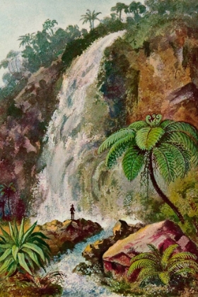 Picture of WASSERFALL VON TJIBURRUM AM VULKAN PANGERANGO IN JAVA