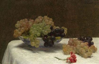 Picture of STILL LIFE WITH GRAPES AND A CARNATION, C. 1880