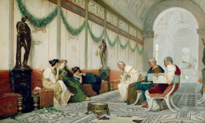 Picture of INTERIOR OF ROMAN BUILDING WITH FIGURES